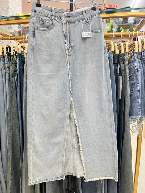 Summer Casual Slit Denim Skirts